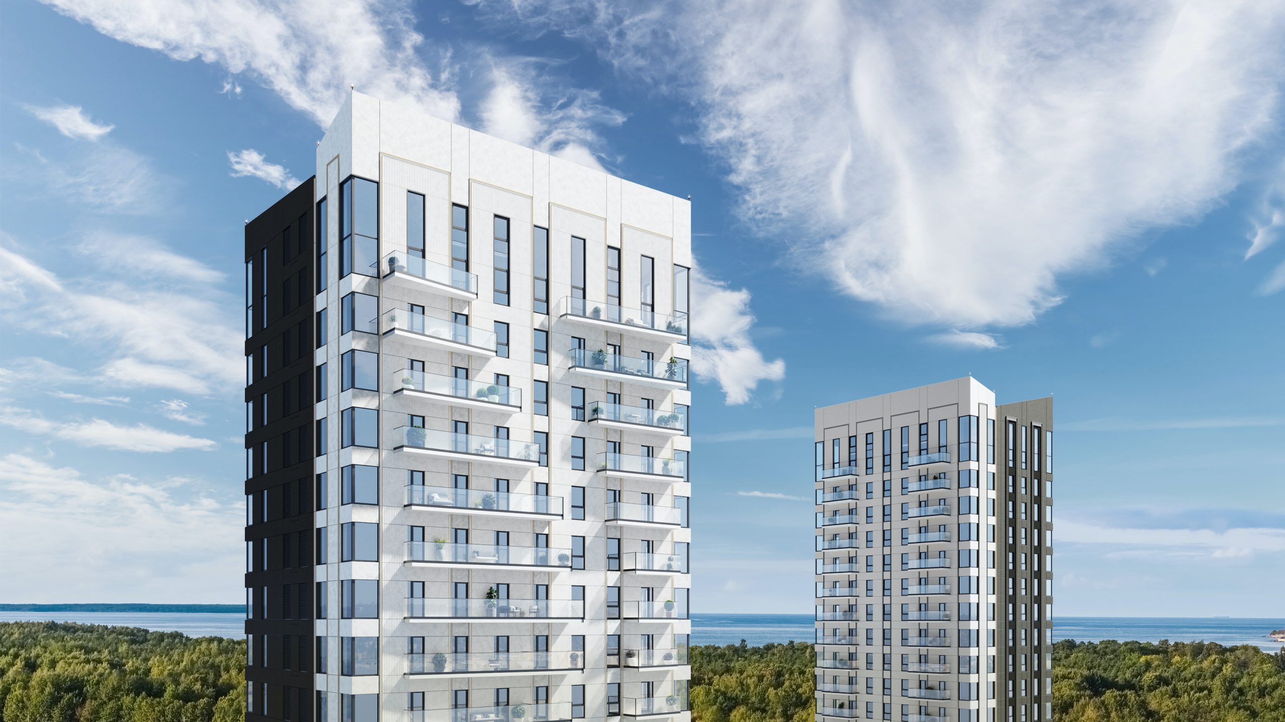 The new high-rise buildings in the Rocca Towers district are now on ...