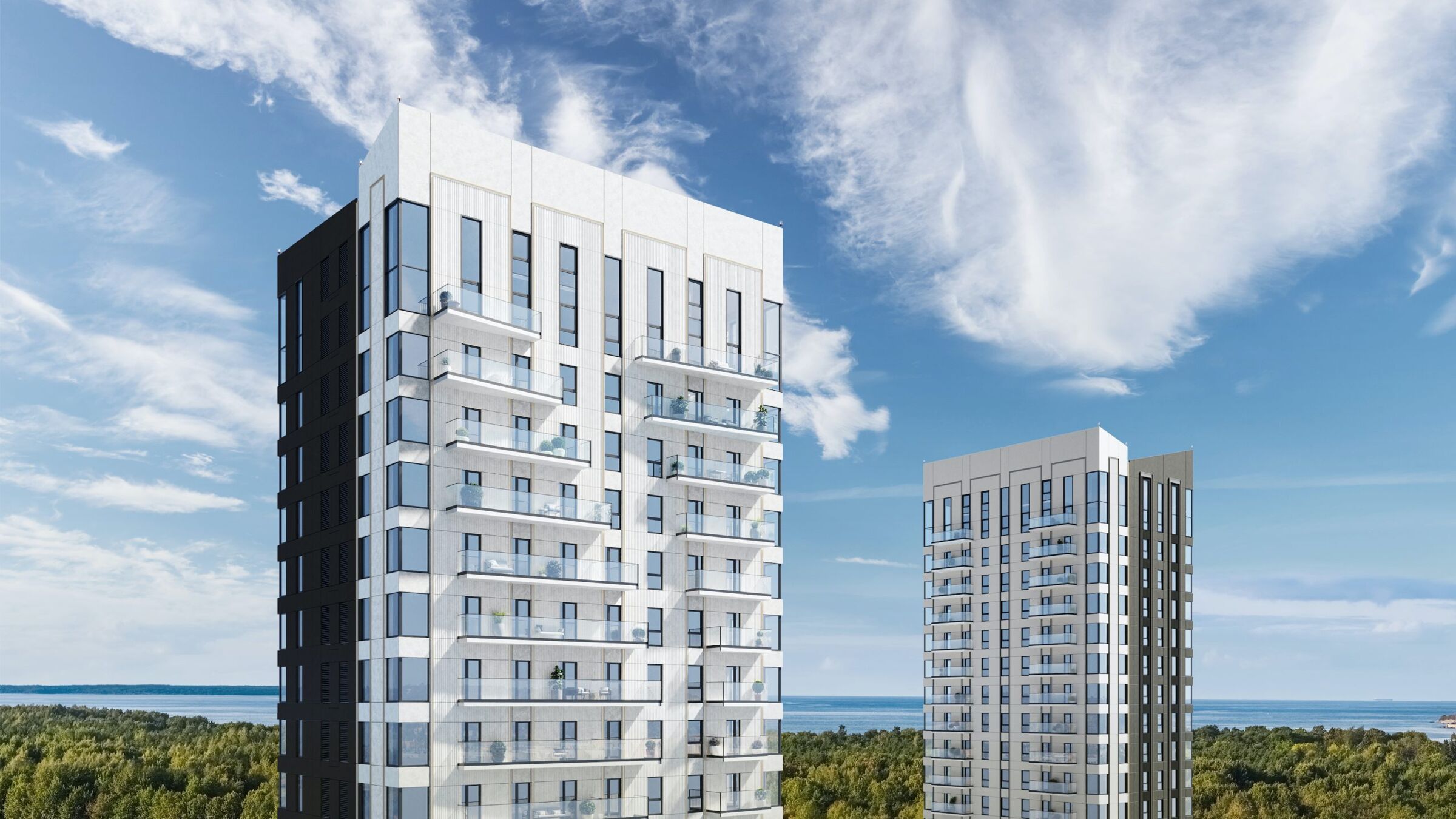 The new high-rise buildings in the Rocca Towers district are now on ...