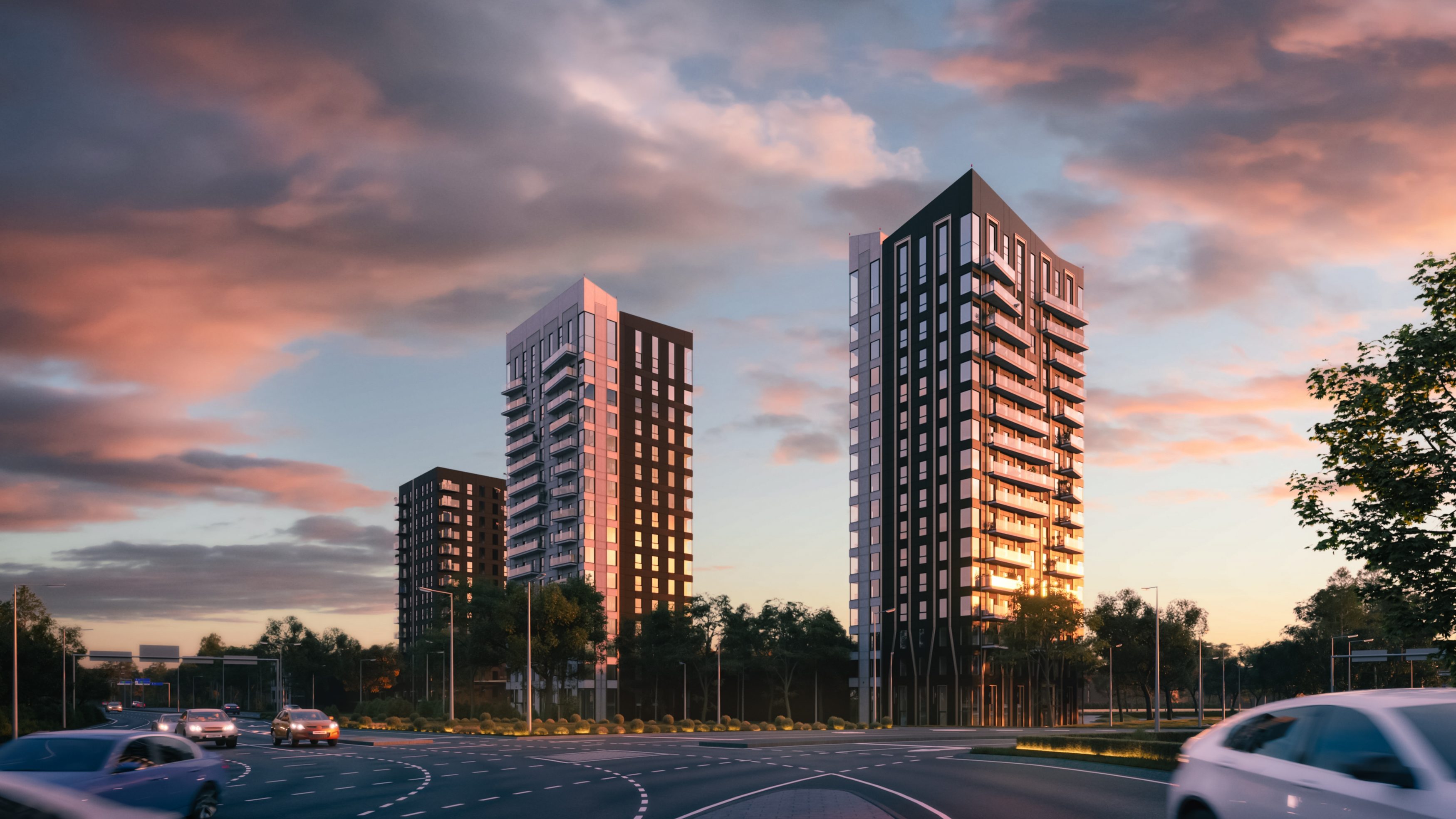 The new high-rise buildings in the Rocca Towers district are now on ...